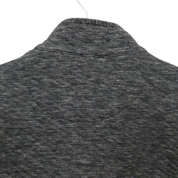 Good Man Quilted Jacket Mens Large Heathered Gray Snap Mock Neck Cotton Casual - Picture 7 of 12